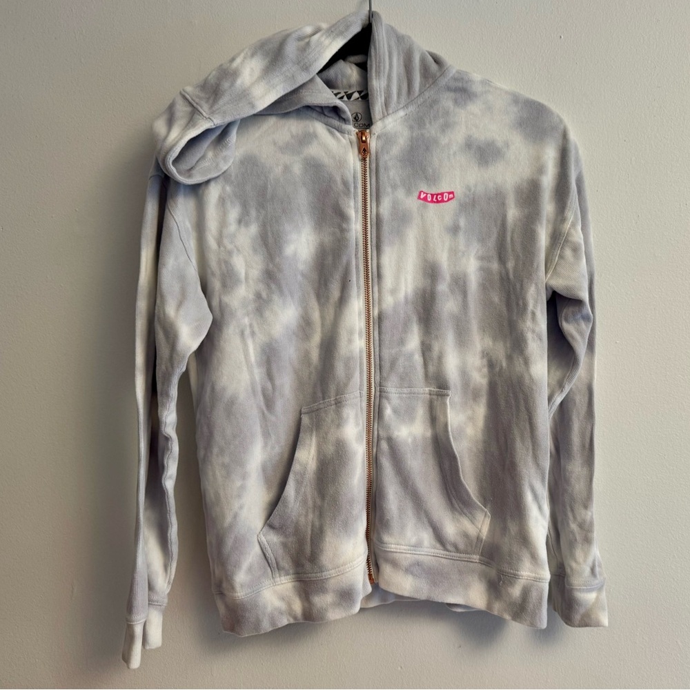 Volcom Gray and White Kids Hoodie